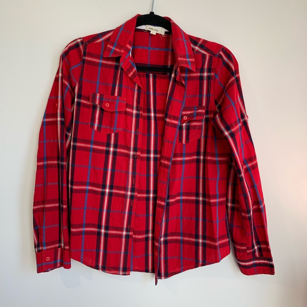 Love Culture Plaid Flannel Top